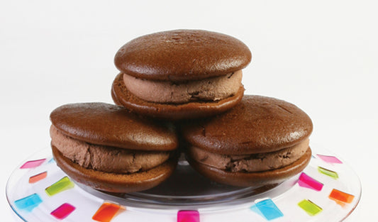 Mocha Whoopie Pie with Chocolate and coffee combined to make mocha shells with rich homemade chocolate filling